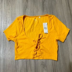 PacSun Yellow Crop Top X-Small